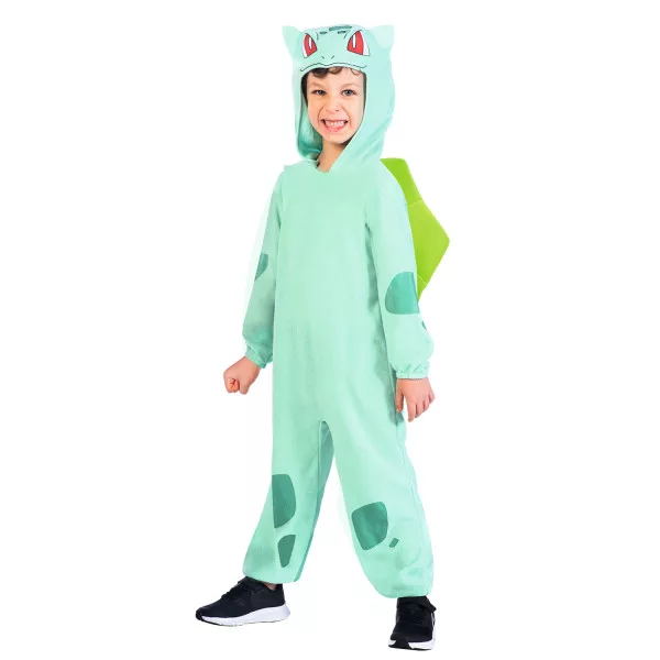 Pokémon Bulbasaur Kostume Børn 6-8 år – Heldragt med Hætte