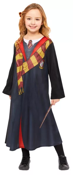Harry Potter Hermione Kostym Barn 4–6 år – Klänning & Trollstav
