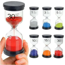 Sanduhr-Set, 6-teilig – 1, 3, 5, 10, 15 & 30 Min.