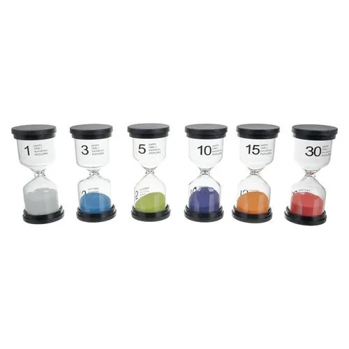 Timglas Set 6 delar – 1, 3, 5, 10, 15 & 30 min