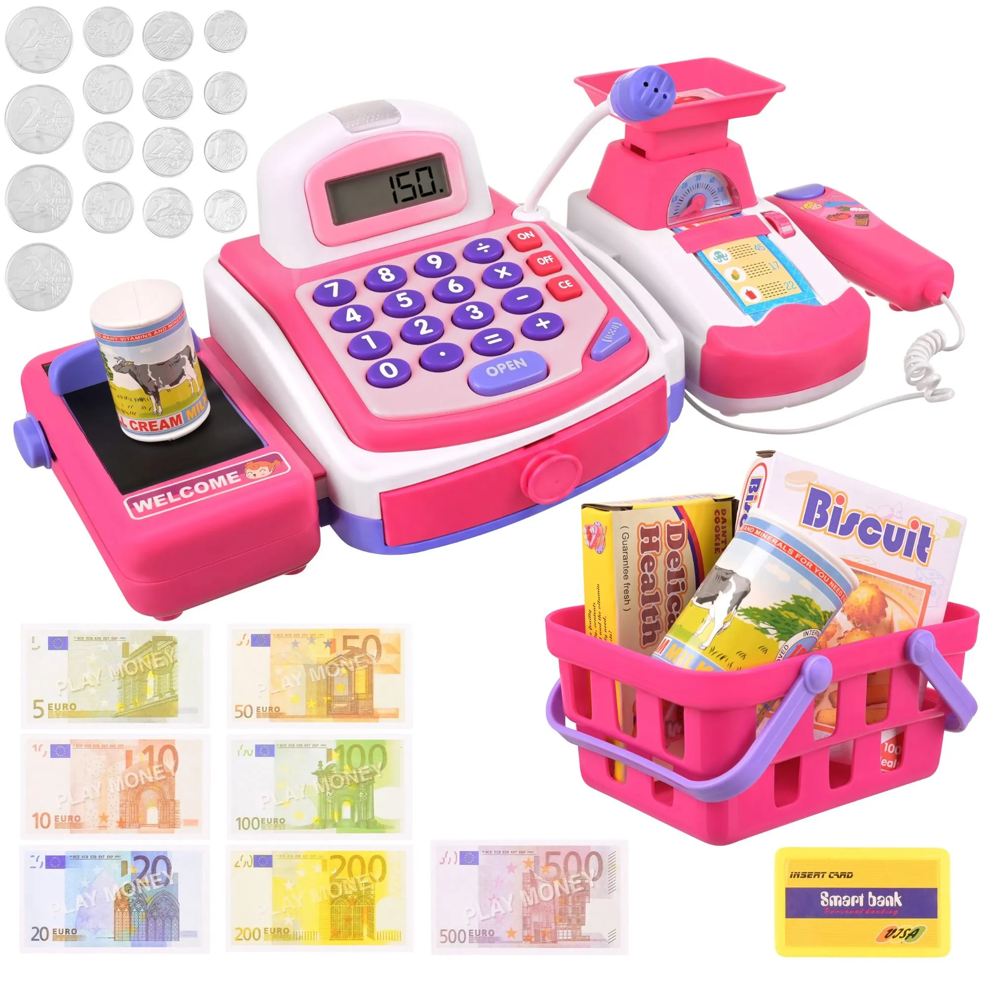 Children's Toy Cash Register with Scanner, Scale & Payment Terminal