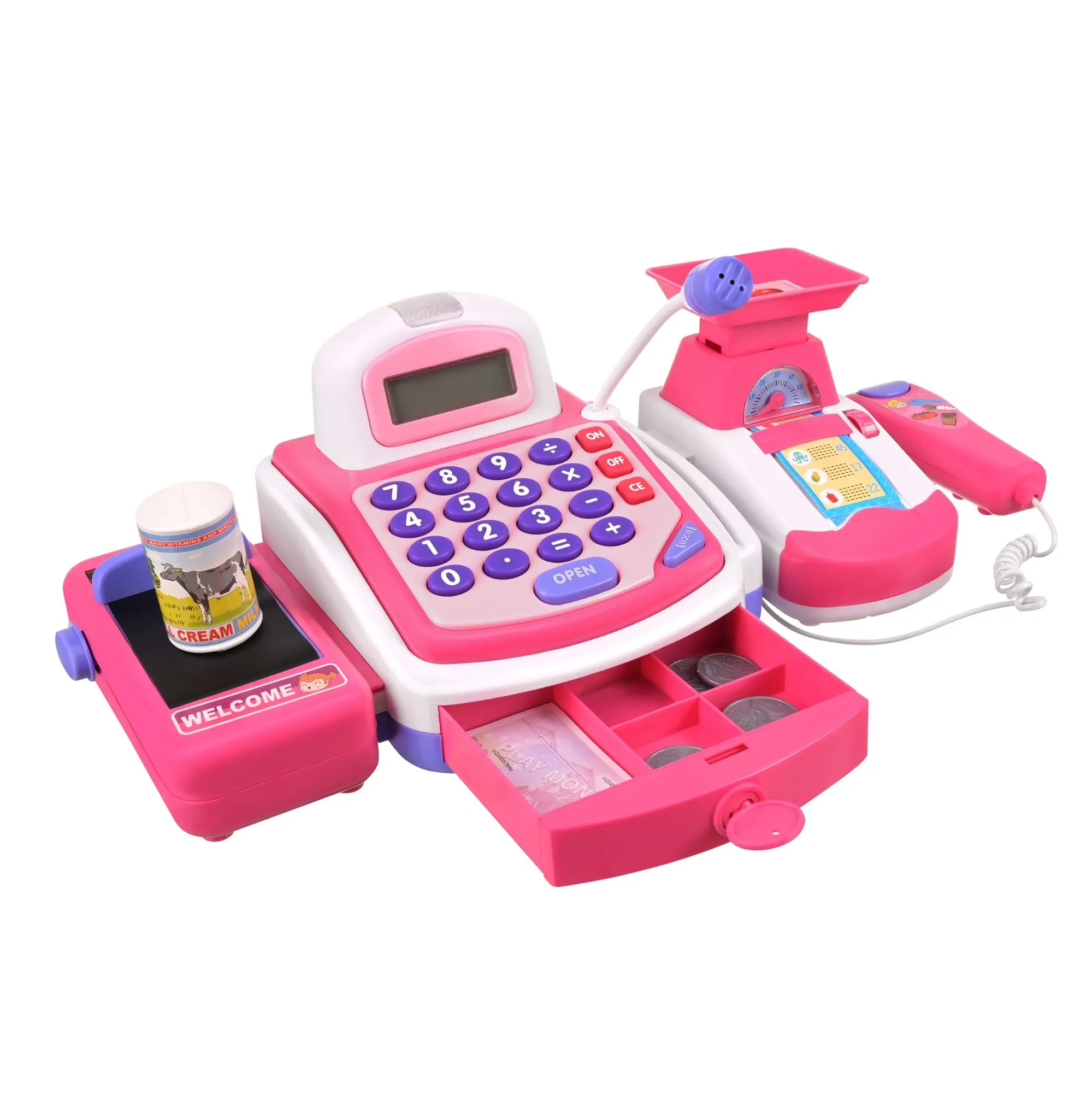 Children's Toy Cash Register with Scanner, Scale & Payment Terminal