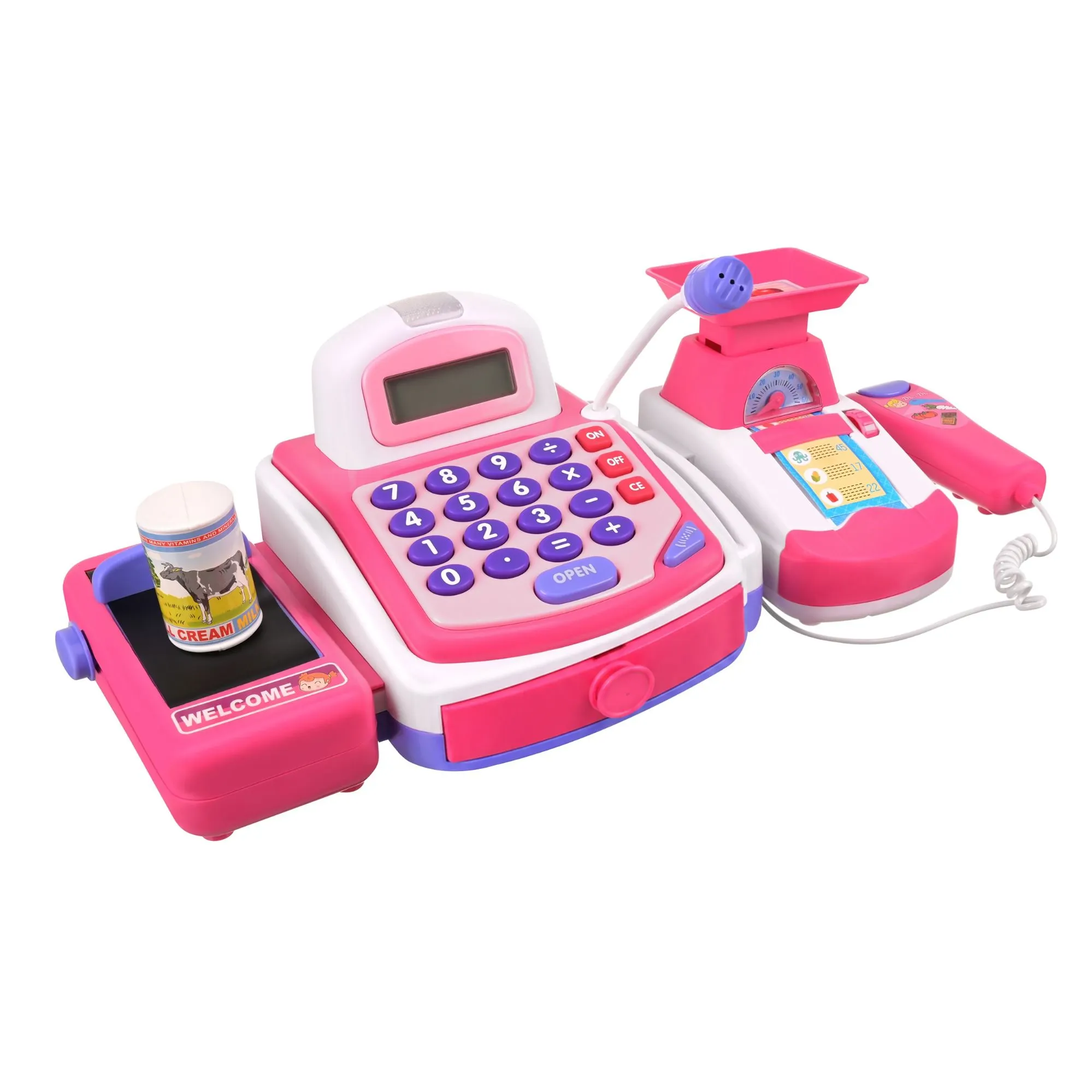 Children's Toy Cash Register with Scanner, Scale & Payment Terminal