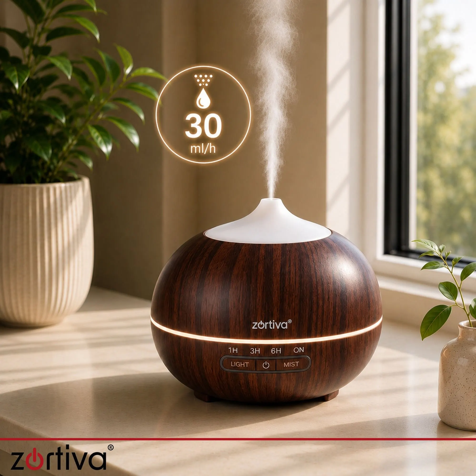 Humidifier with Aromatherapy, LED & Remote Control