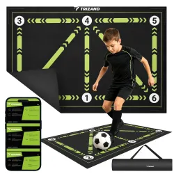 Trizand Fußballtrainingsmatte 90x60 cm – Dribbling & Technik