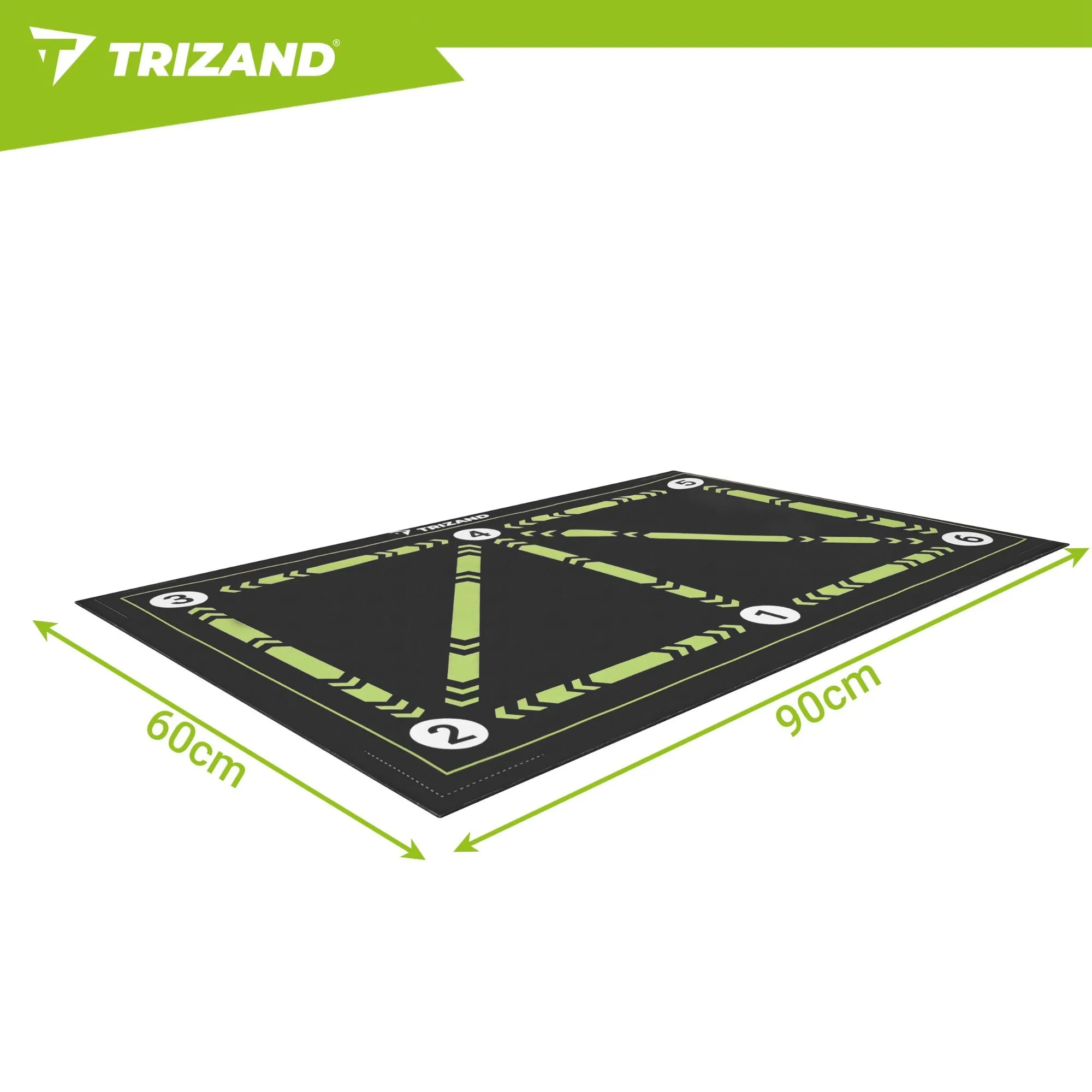 Trizand Fotbollsträningsmatta 90x60 cm – Dribbling & Teknik