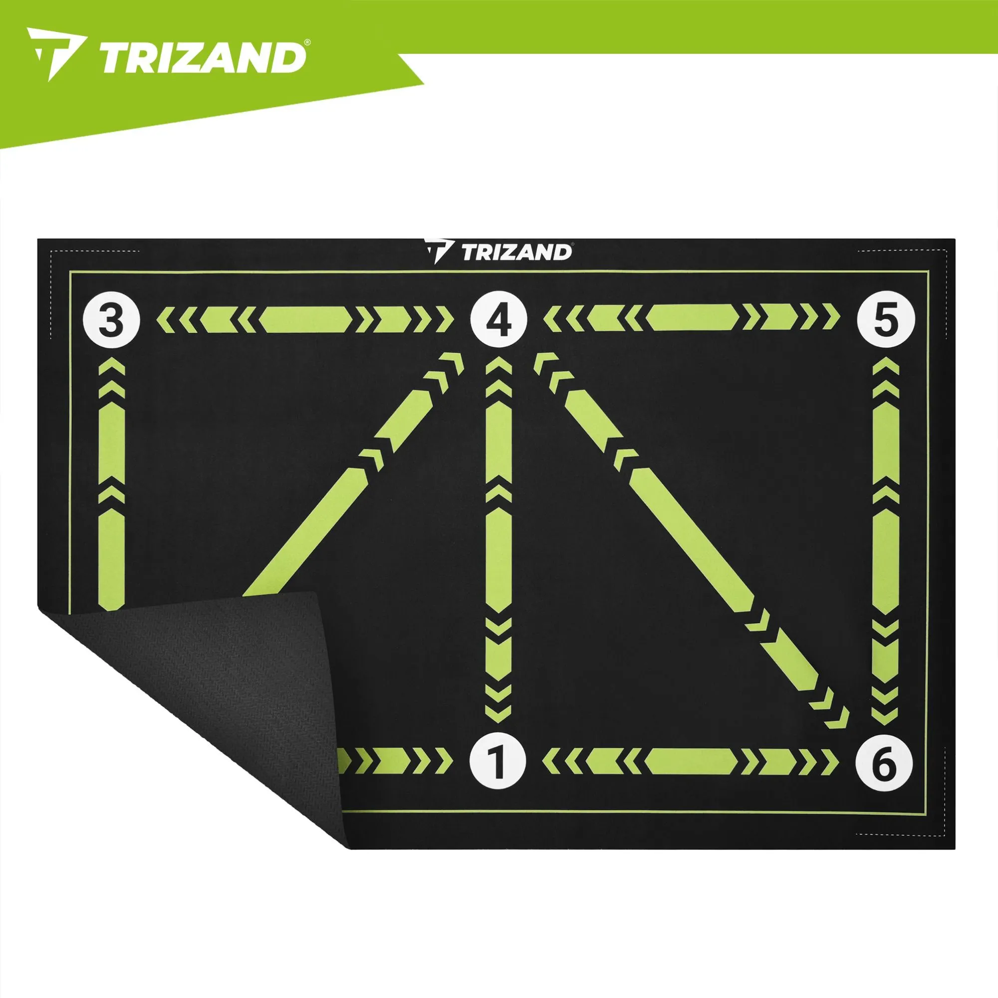 Trizand Fotbollsträningsmatta 90x60 cm – Dribbling & Teknik