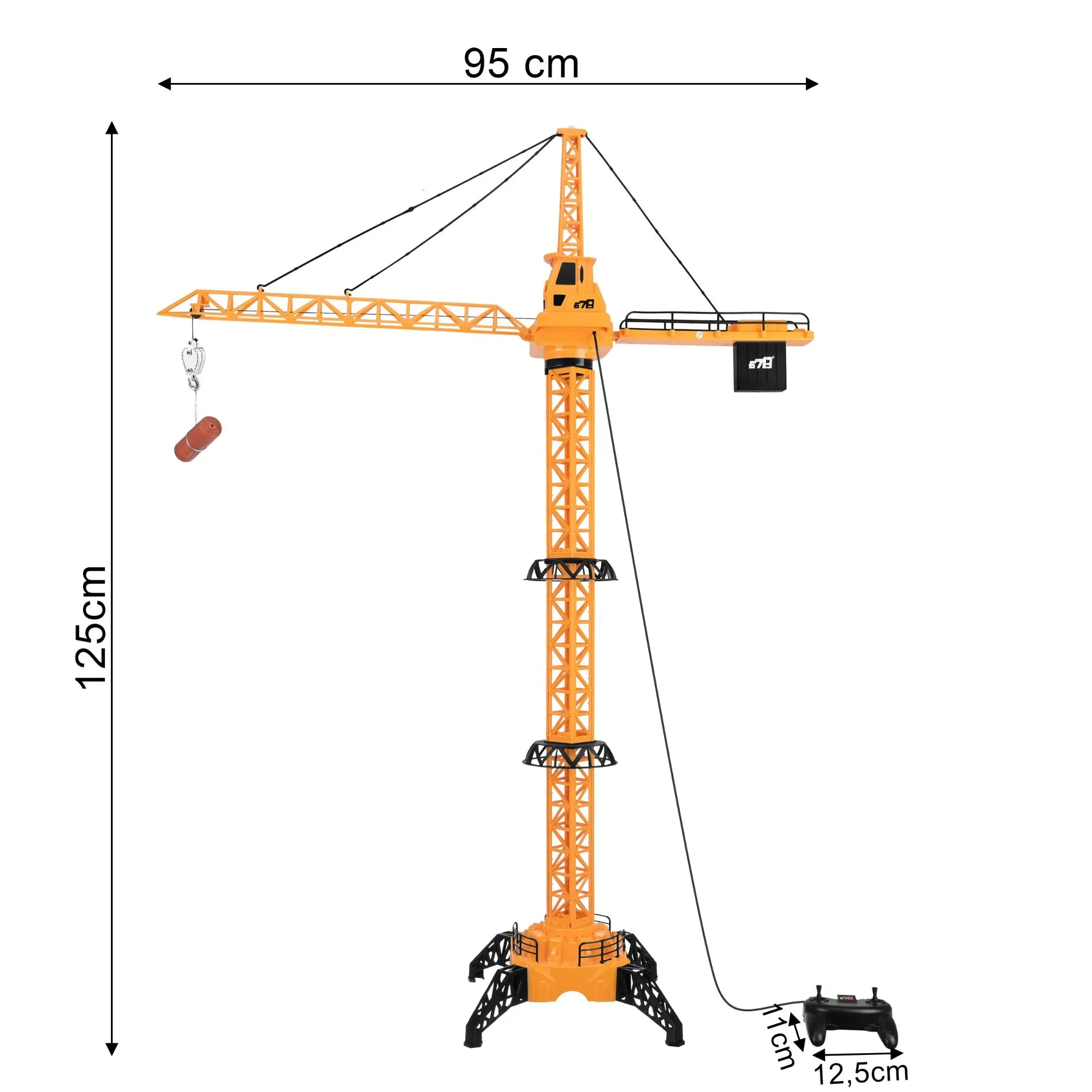 Kauko-ohjattava nosturi 125 cm – Lelunosturi lapsille