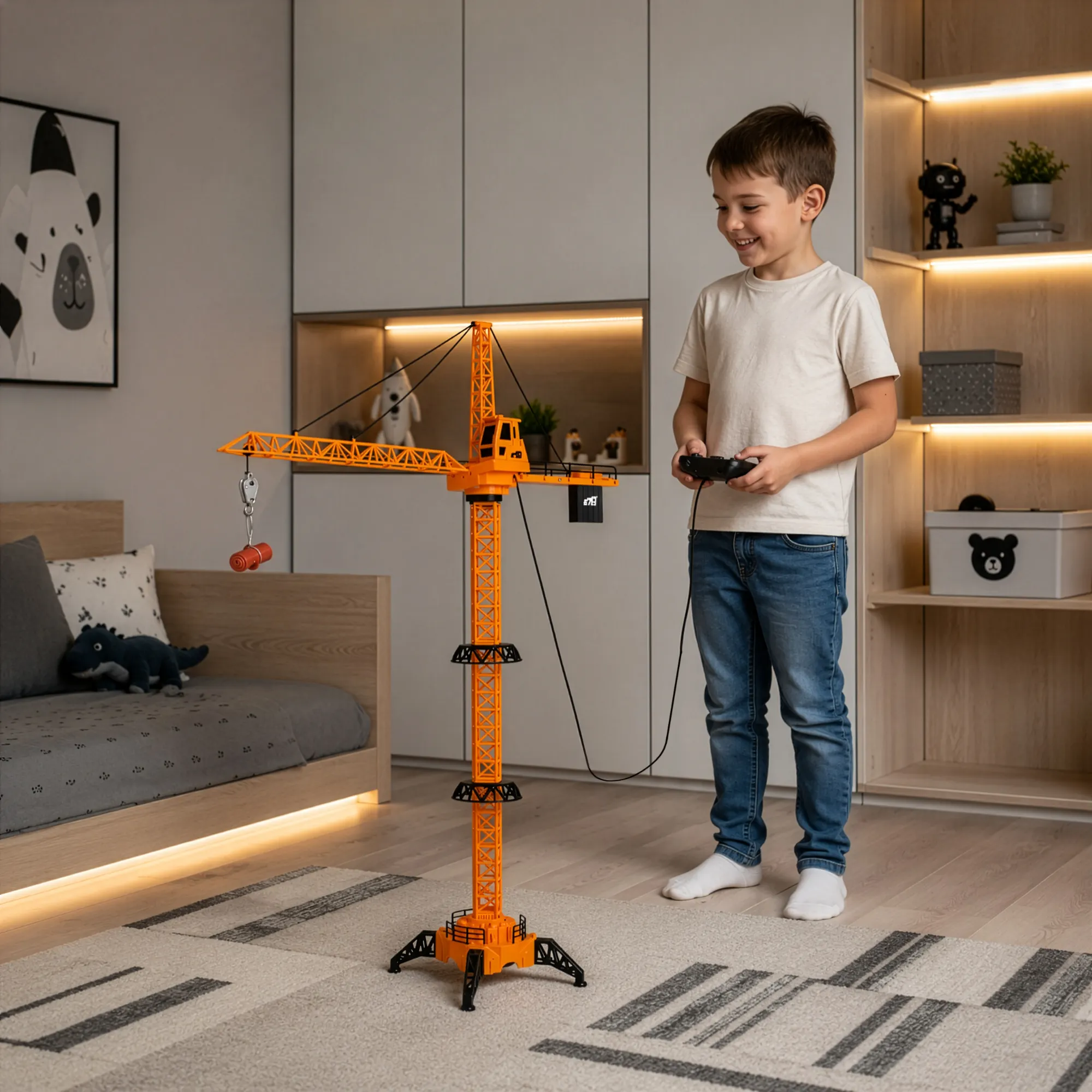 Kauko-ohjattava nosturi 125 cm – Lelunosturi lapsille