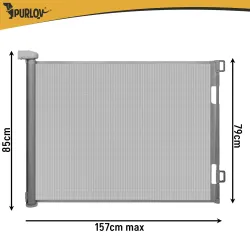 Sicherheitsgitter 157 cm – Ausziehbares Treppenschutzgitter