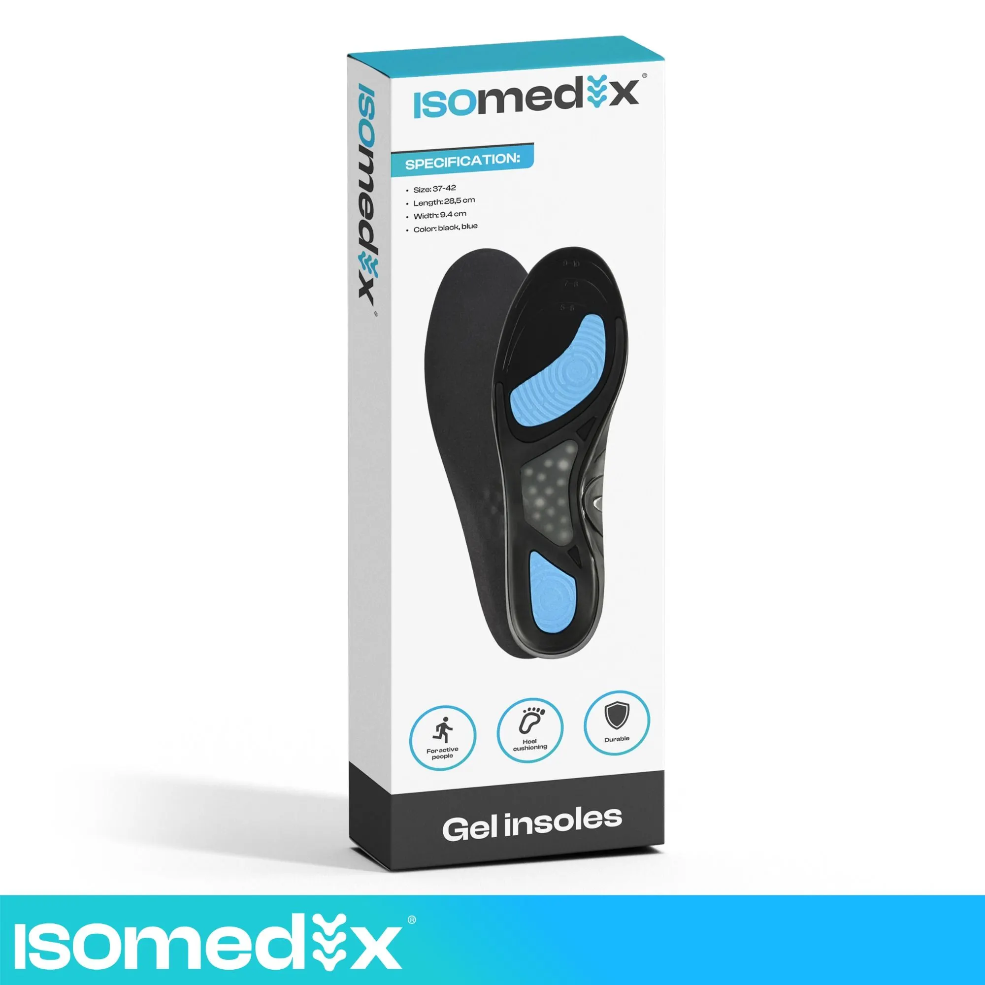 Gel insoles 42–46 – Shock absorption & Arch support