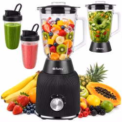 Blender 1200 W med Glasbehållare & 2 Muggar