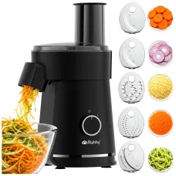 Gemüseschneider 200 W – 5 Scheiben & Reibe