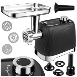 Fleischwolf 2400 W – 3 Siebe, Backfunktion & Wurstaufsatz