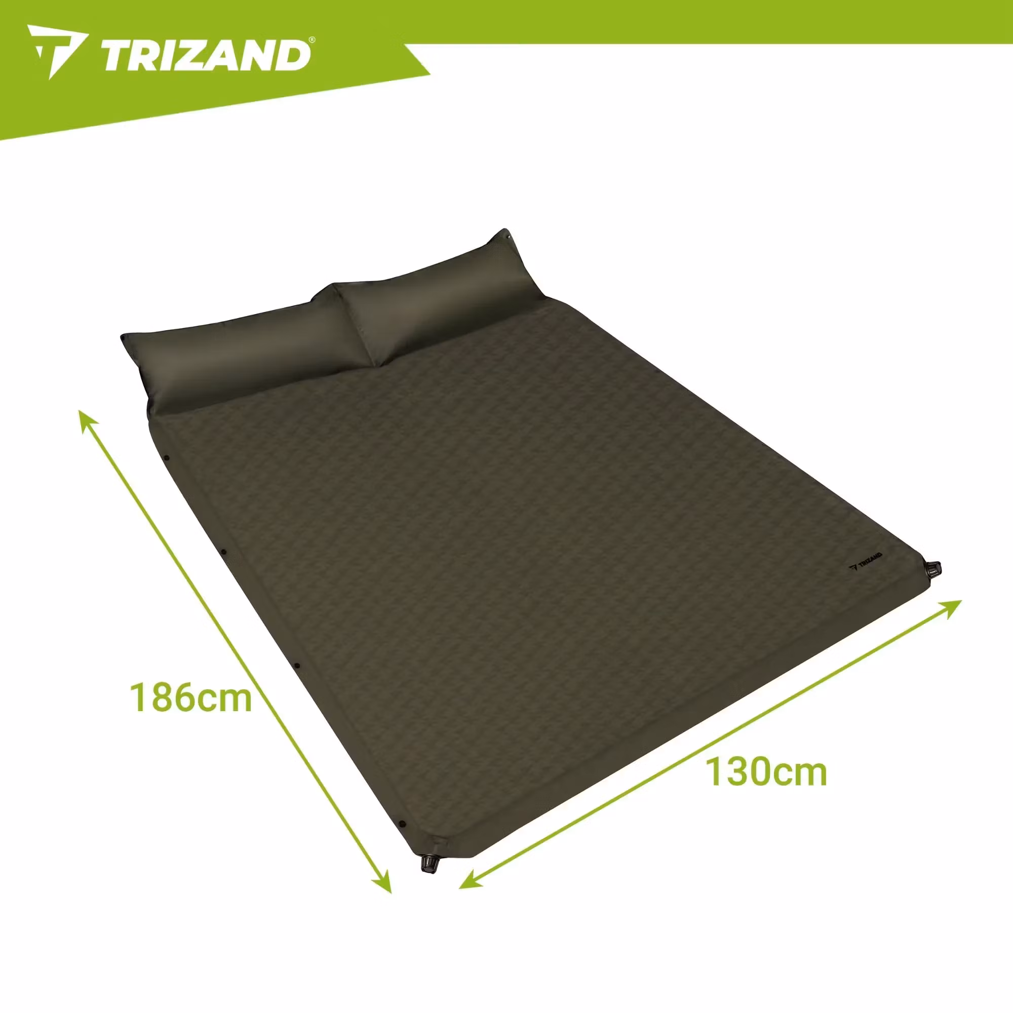 Selvoppustelig madras 186x130 cm – 2 personer