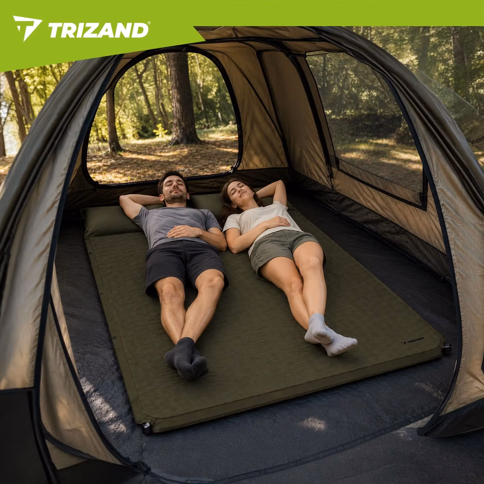 Selvoppustelig madras 186x130 cm – 2 personer