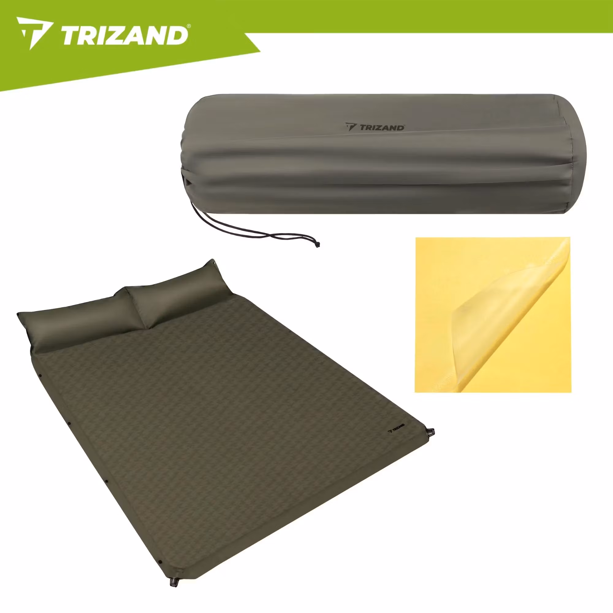 Selvoppustelig madras 186x130 cm – 2 personer