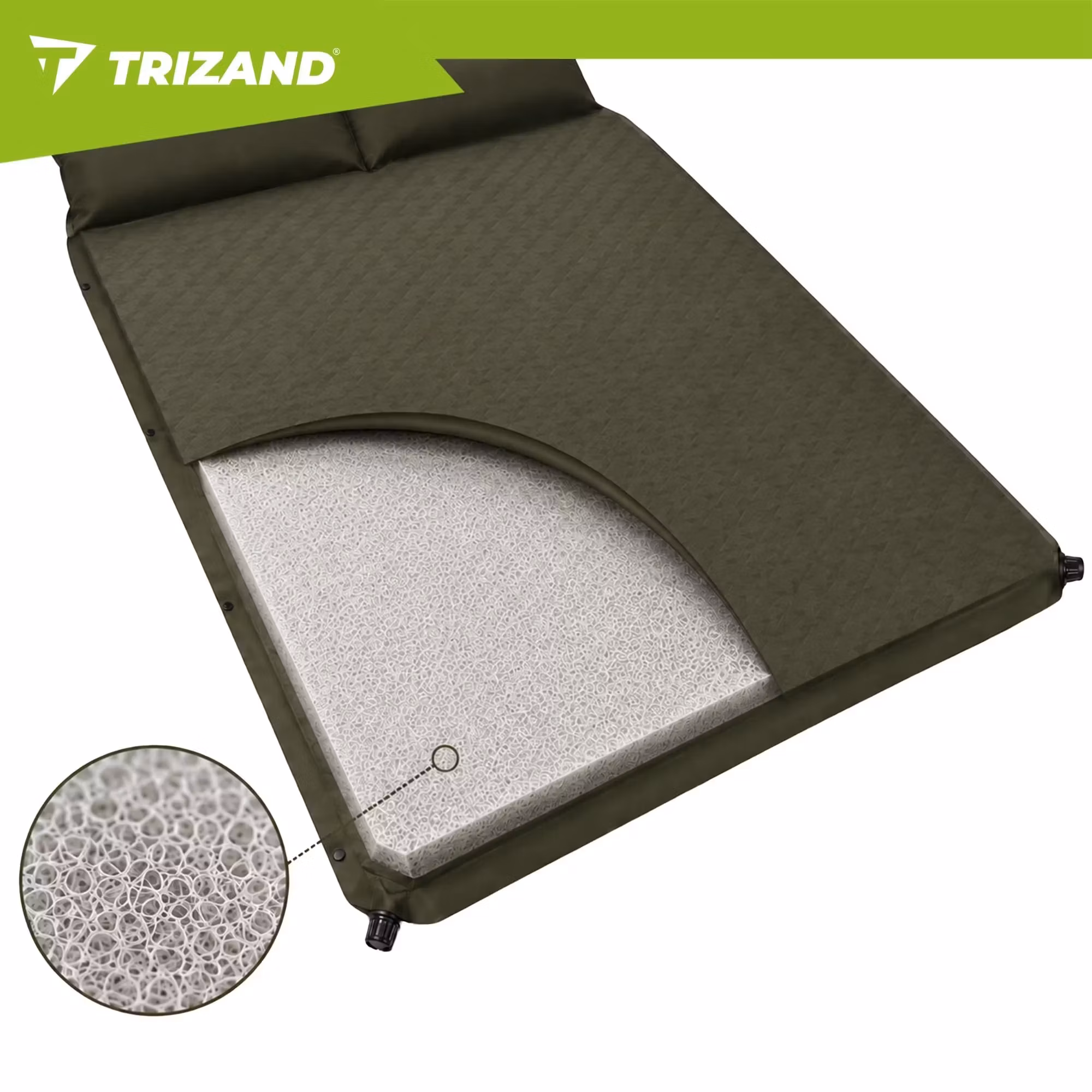 Selvoppustelig madras 186x130 cm – 2 personer