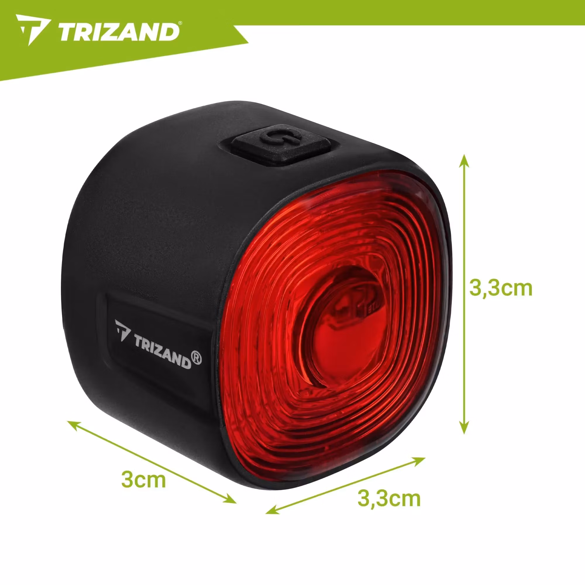 Cykelbaklampa LED USB-C – 6 Ljuslägen IP66