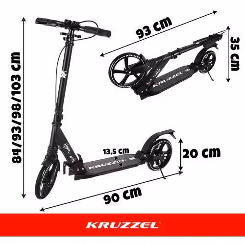 Hopfällbar Sparkcykel 200 mm – Skivbroms & ABEC-9