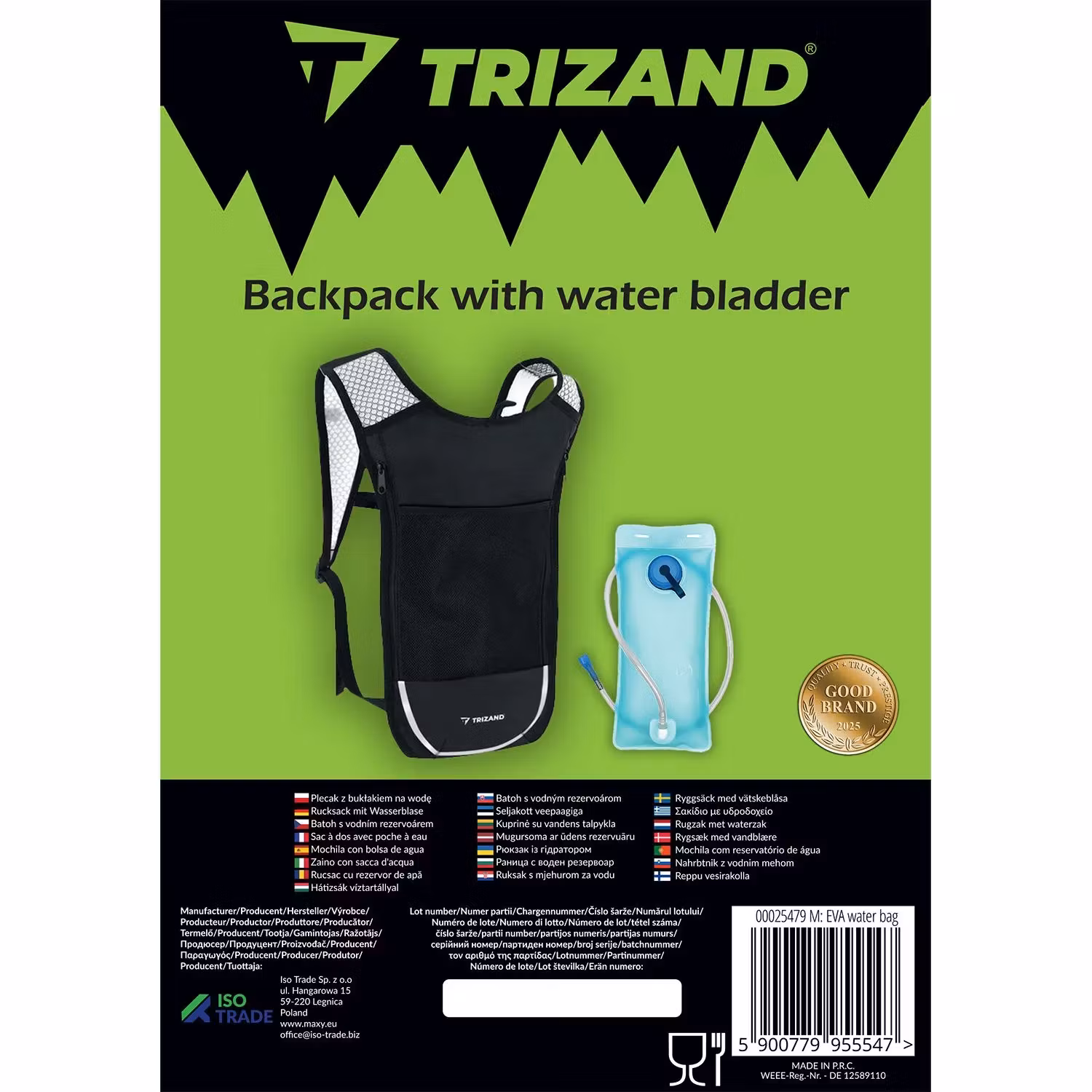 Cykelryggsäck 2 L – Sportryggsäck med Vätskeblåsa