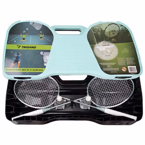 Badmintonset 4-i-1 – Nät, 2 Racketar & Väska
