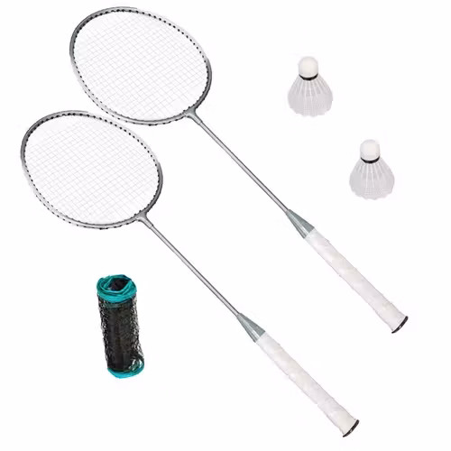 Badmintonset 4-i-1 – Nät, 2 Racketar & Väska