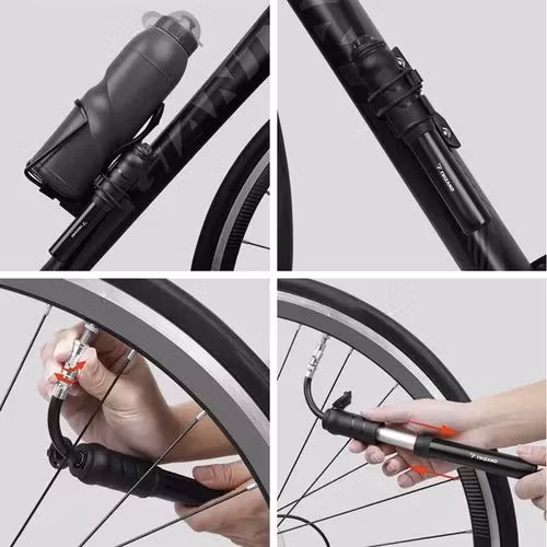 Cykelpump 7 Bar – Kompakt Aluminium med Ramfäste