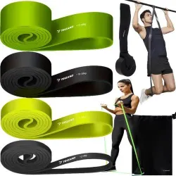 Fitnessbänder im 4er-Pack mit Türhalterung – Powerbands