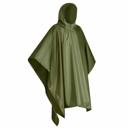 Grön Regnponcho i PVC – Vattentät Poncho för Regn