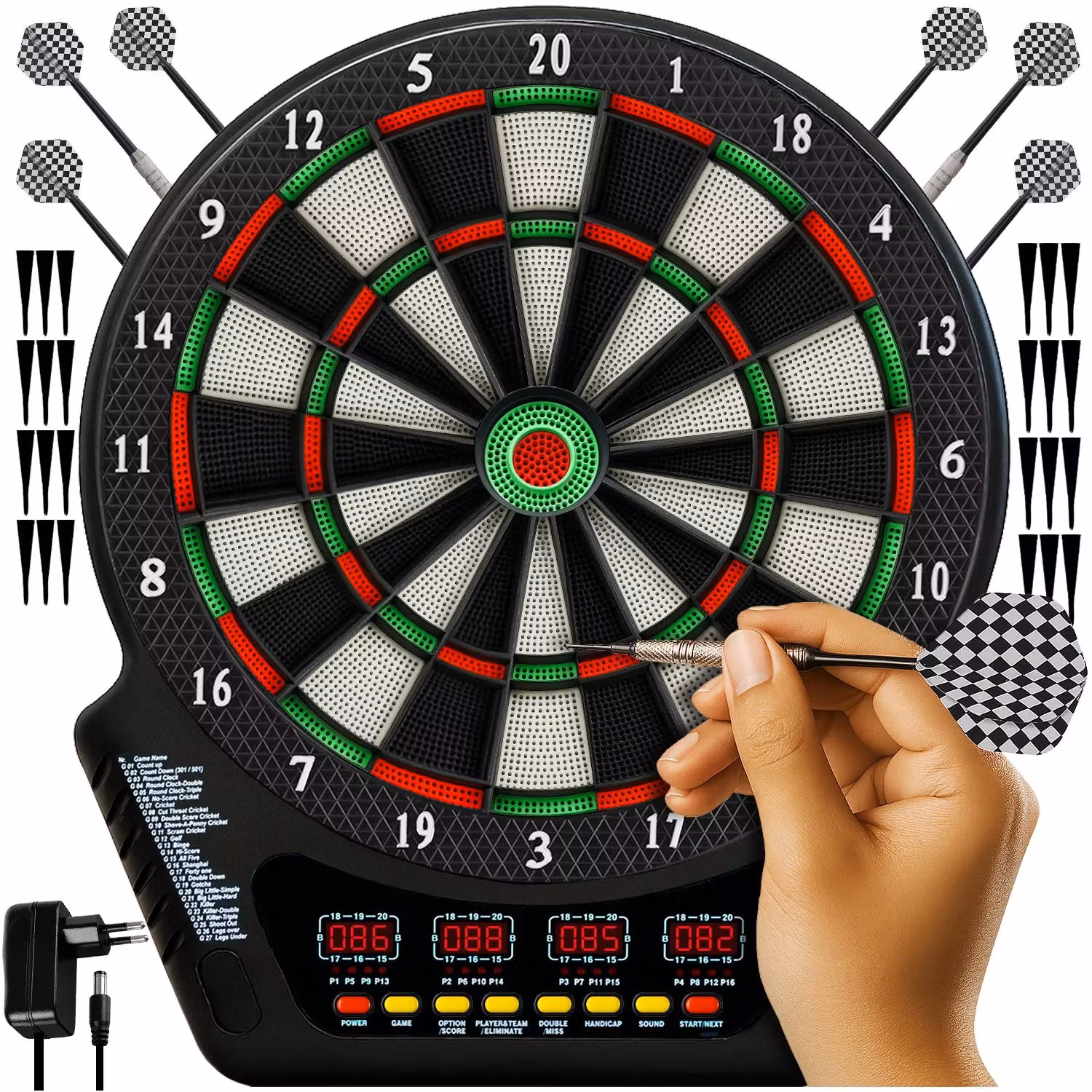 Elektronisk Darttavla – 27 Spel & 243 Spellägen