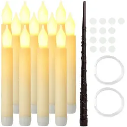 LED-Lichterkette, 12er-Pack – Halloween-Hängelichterkette mit Zauberstab