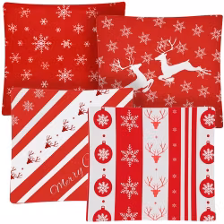 Juliga kuddfodral 4-pack – Plysch med julmotiv