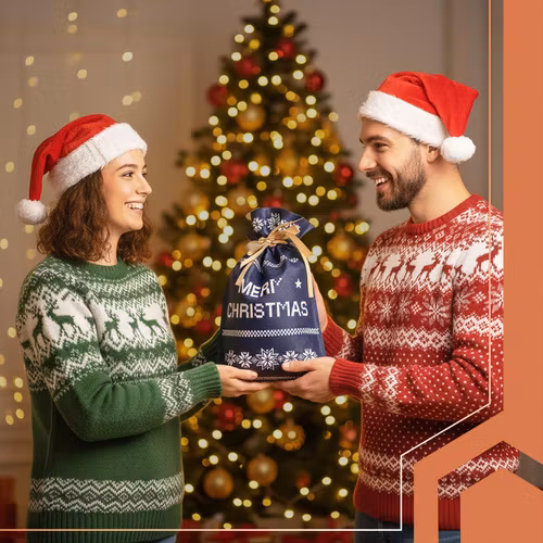 Julklappspåsar 8-pack – Återanvändbara Presentpåsar Jul