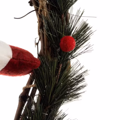 Julkrans med Tomte 36 cm – Dörrdekoration till Jul