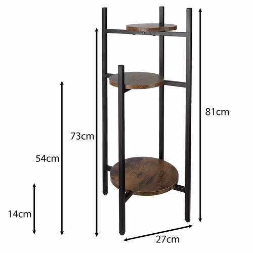 Blomställning 3 Nivåer – Metall & MDF i Loftstil