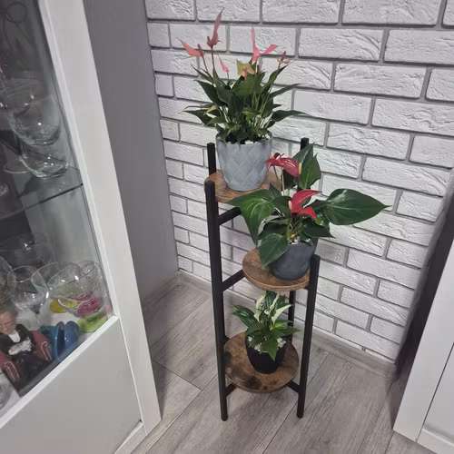 Blomställning 3 Nivåer – Metall & MDF i Loftstil