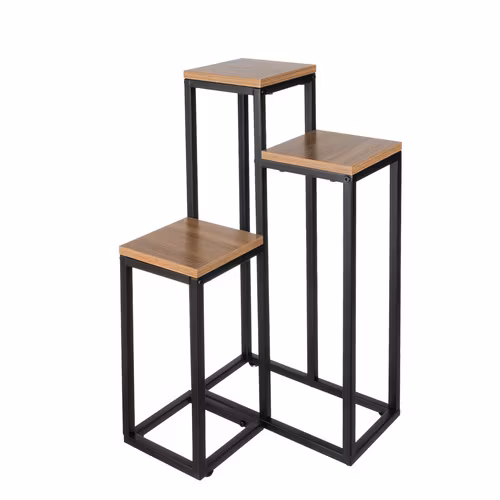 Blomställning 3 Nivåer – Metall & MDF i Loftstil