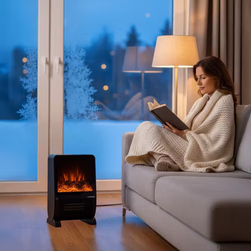 STOVES BLAZEO 2000 W lämmitin 3D-tulella ja kaukosäätimellä