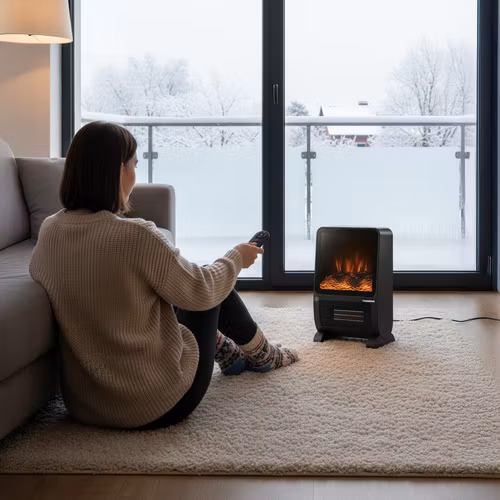 STOVES BLAZEO 2000 W lämmitin 3D-tulella ja kaukosäätimellä
