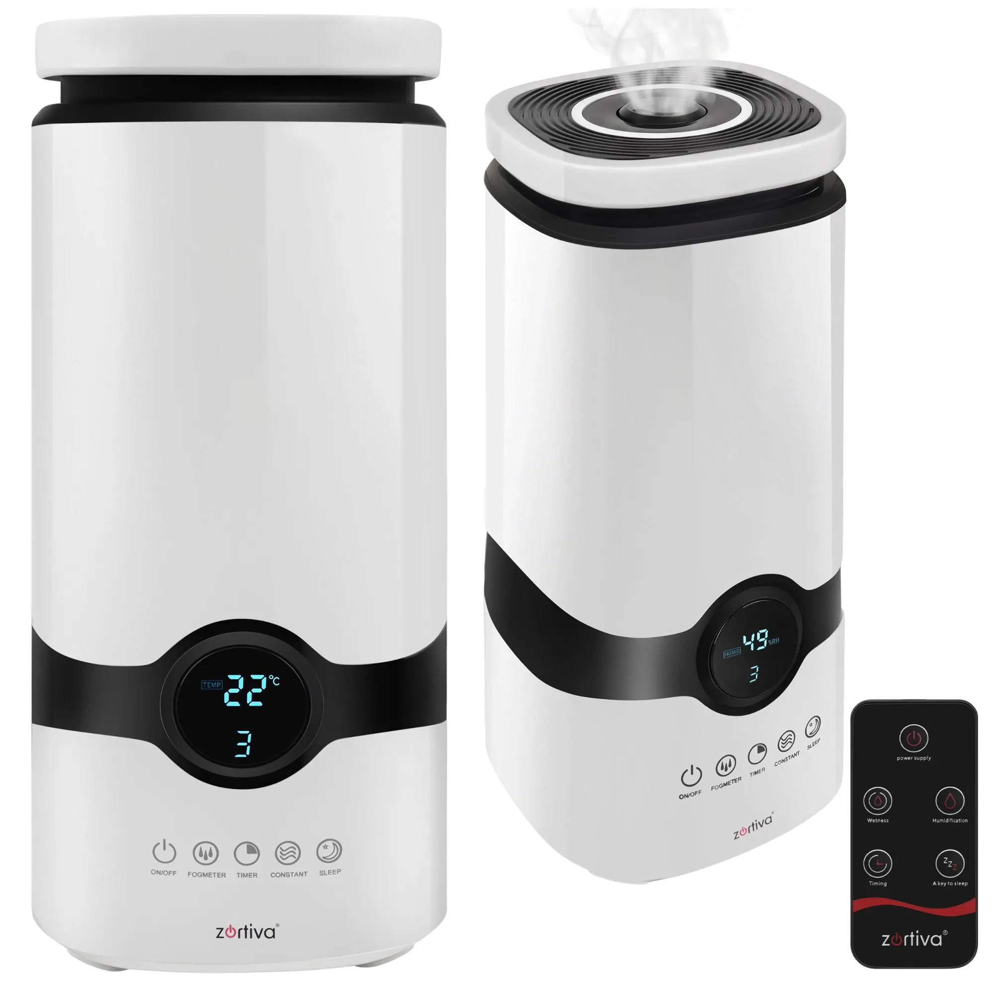 Luftfuktare 4L – aromaterapi, jonisator & hygrostat