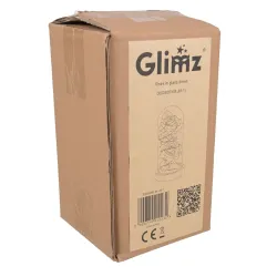 Evig ros i glas med LED – GLIMZ 22 cm, 2 rosor