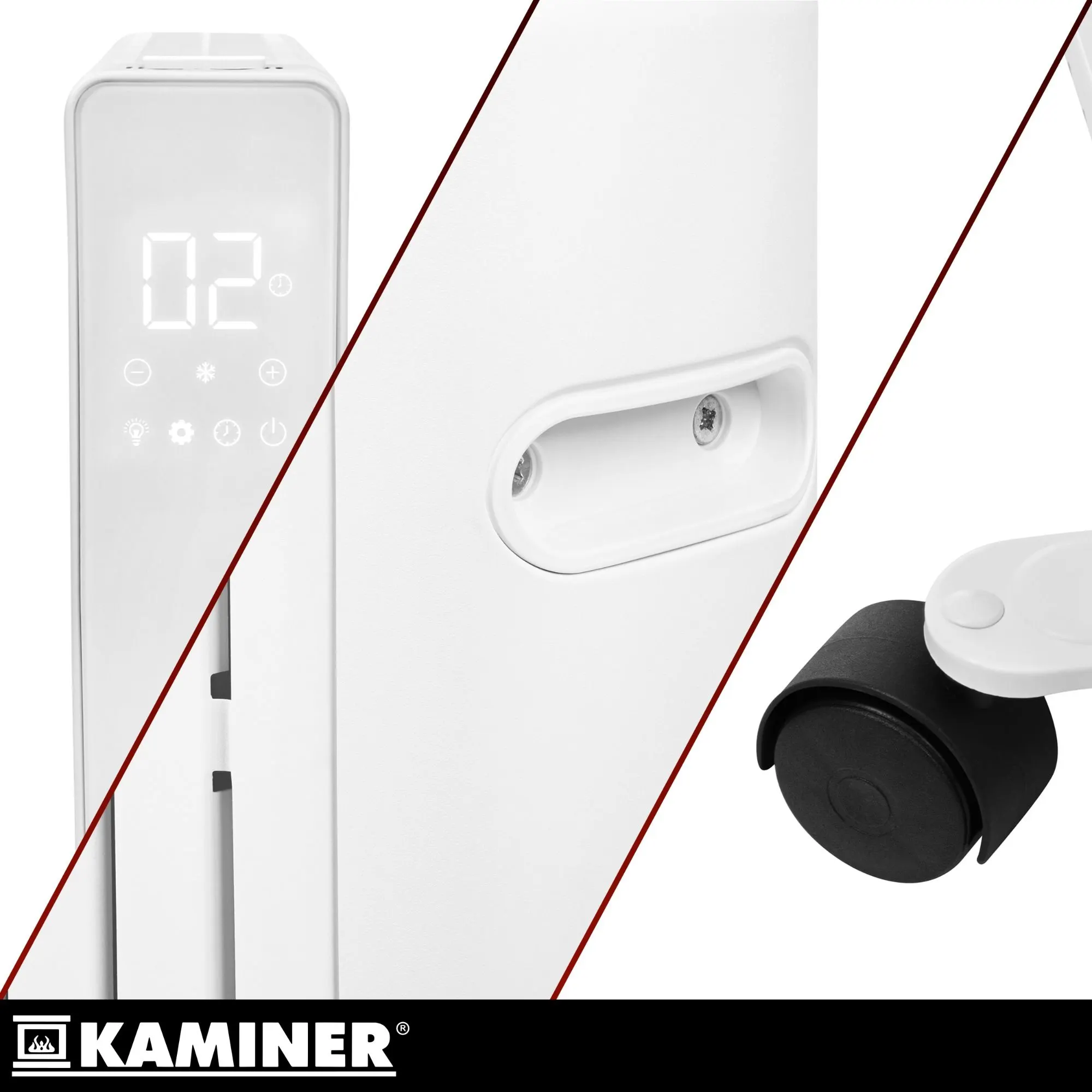 LIEDET Arvell 2500W öljytäytteinen elementti WiFi-yhteydellä – valkoinen
