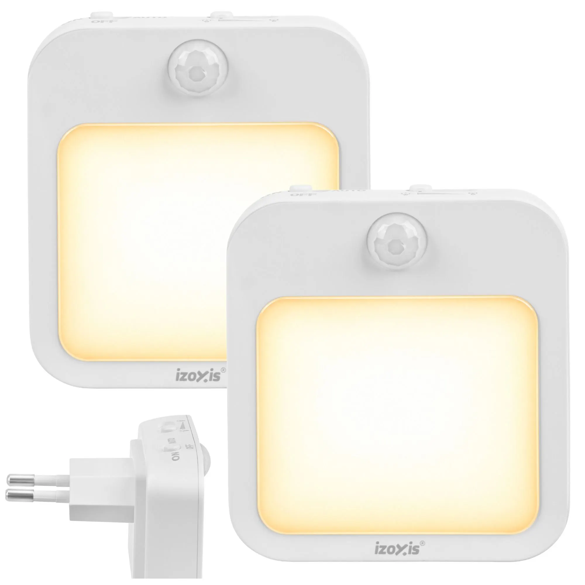 LED nattlampa 2-pack med rörelsesensor och skymningssensor
