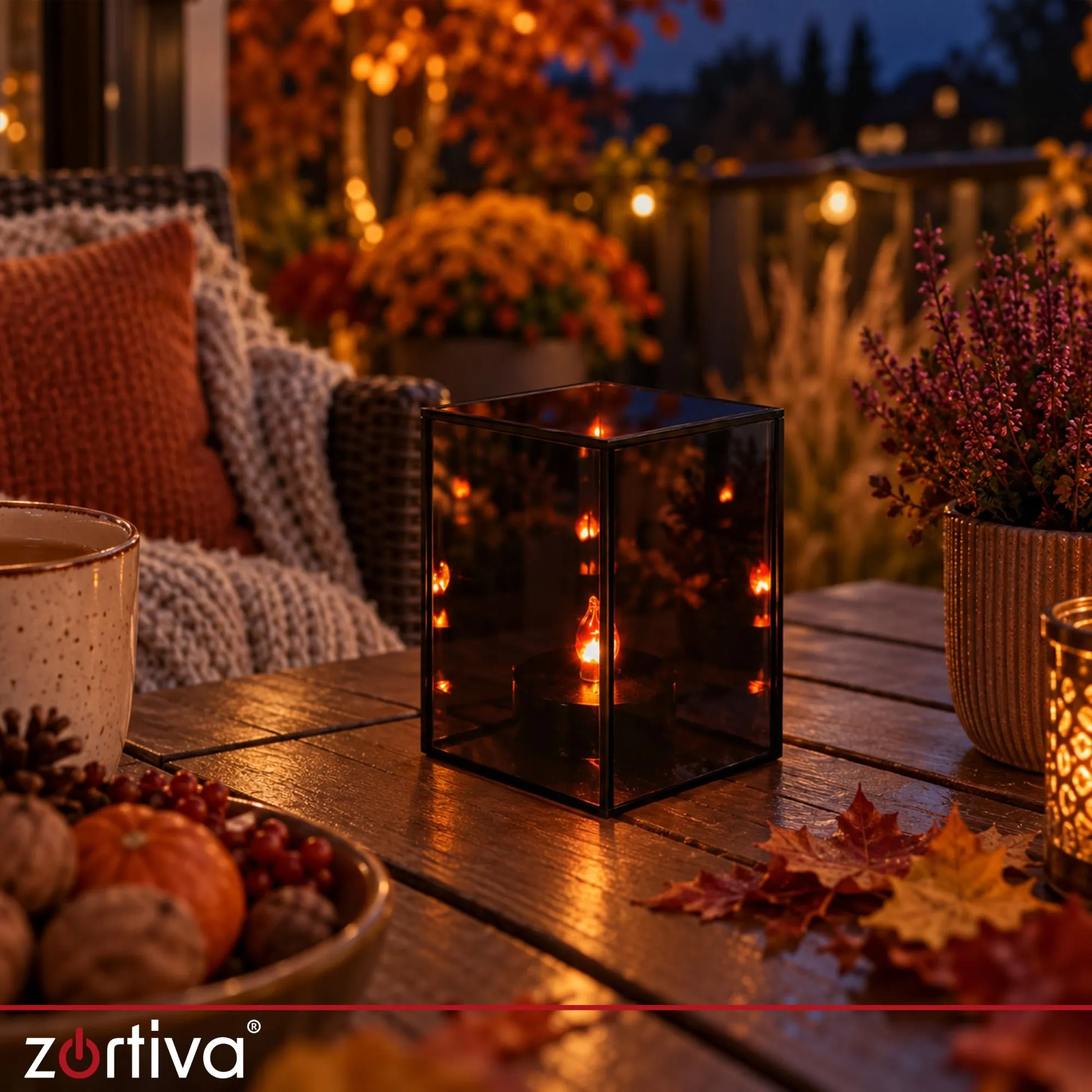 3D LED-spegellampa – dekorativ lykta 10 x 10 x 15 cm