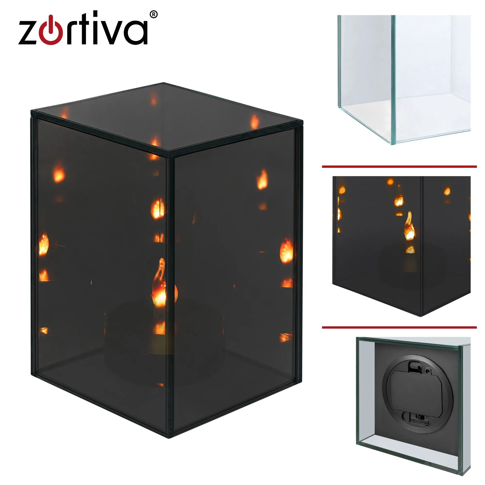 3D LED-spegellampa – dekorativ lykta 10 x 10 x 15 cm