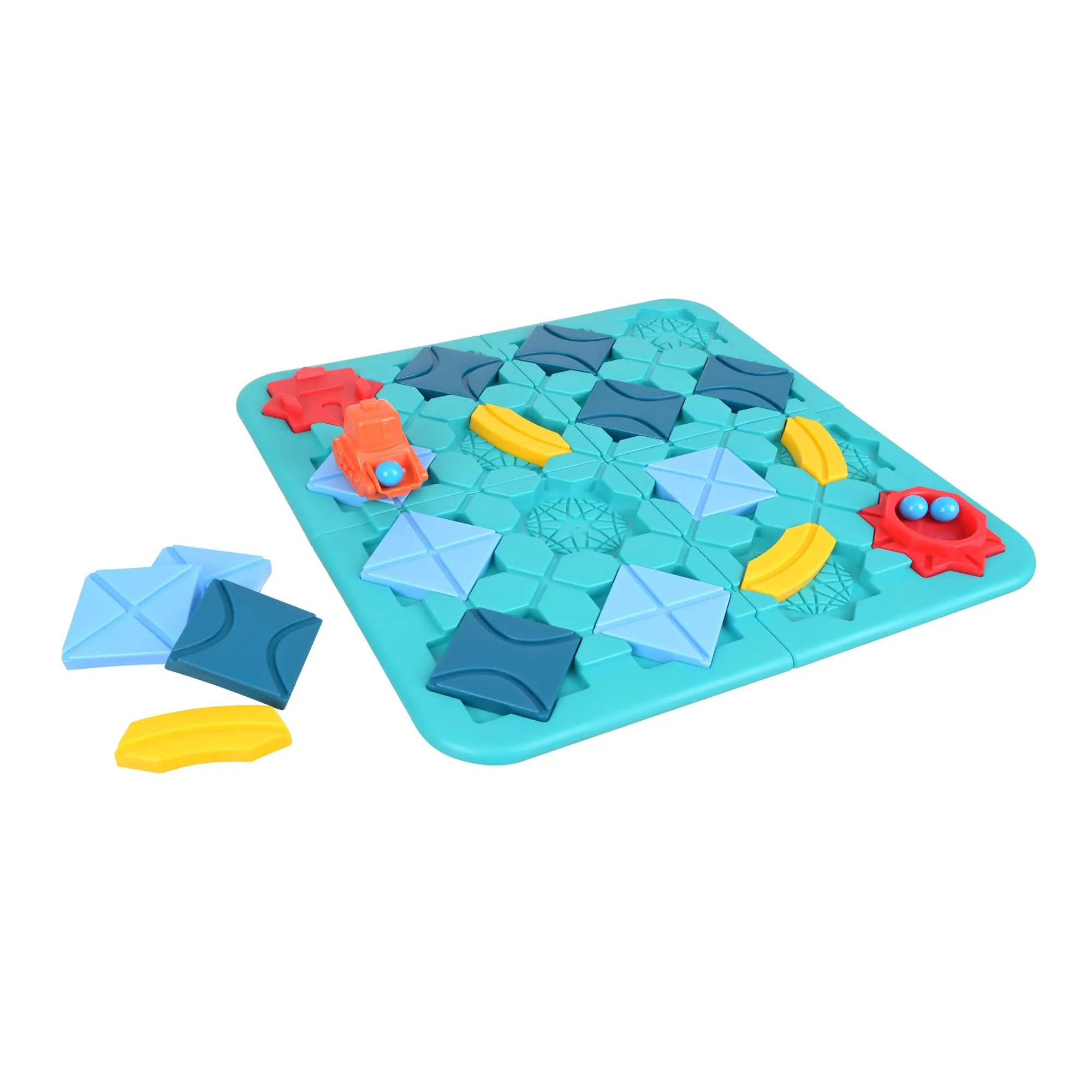 Logic game for kids – Build a track with ramps and vehicles