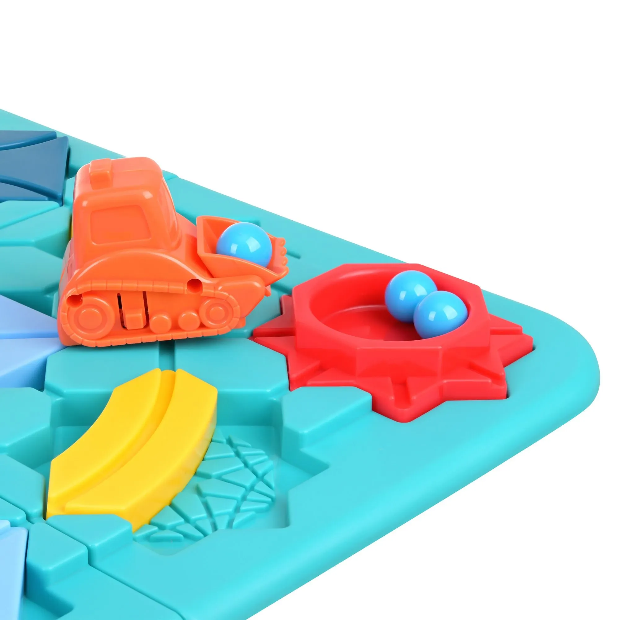 Logic game for kids – Build a track with ramps and vehicles