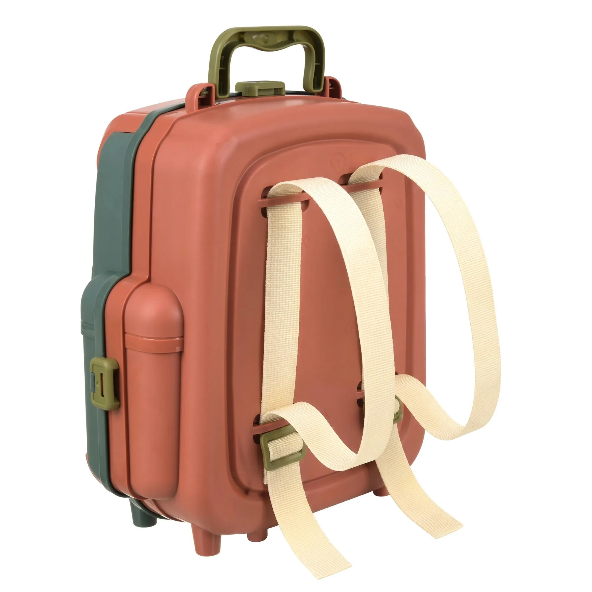 Dinosaur set in backpack – 5 dinosaurs, volcano and egg