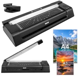 A3-Laminiergerät 3-in-1 mit Schneidevorrichtung und 110 Laminiertaschen